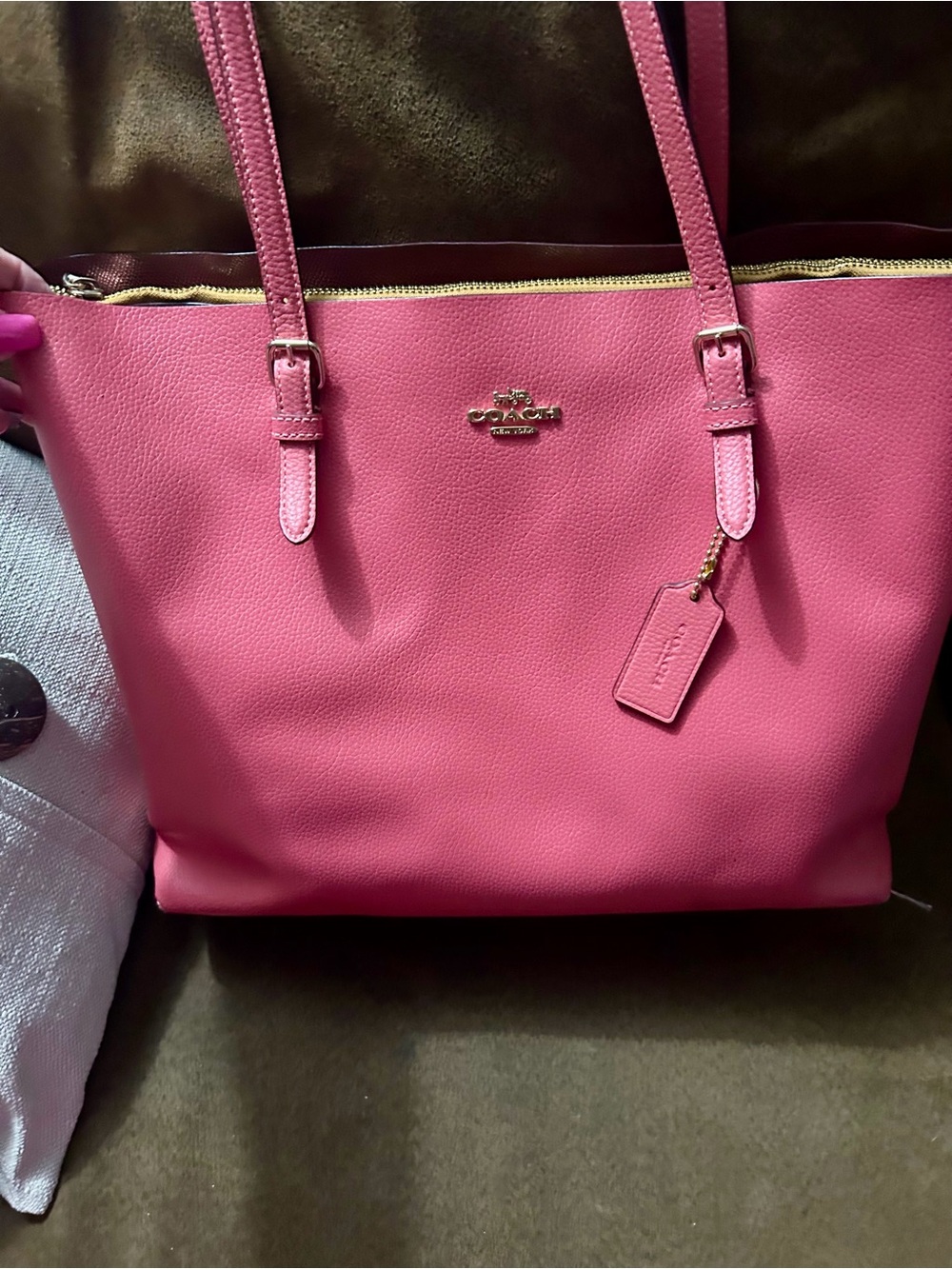 Authentic Coach Pink Tote with matching Signature Wallet - Picture 5 of 5